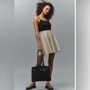 Anthropologie Black and Tan Dress